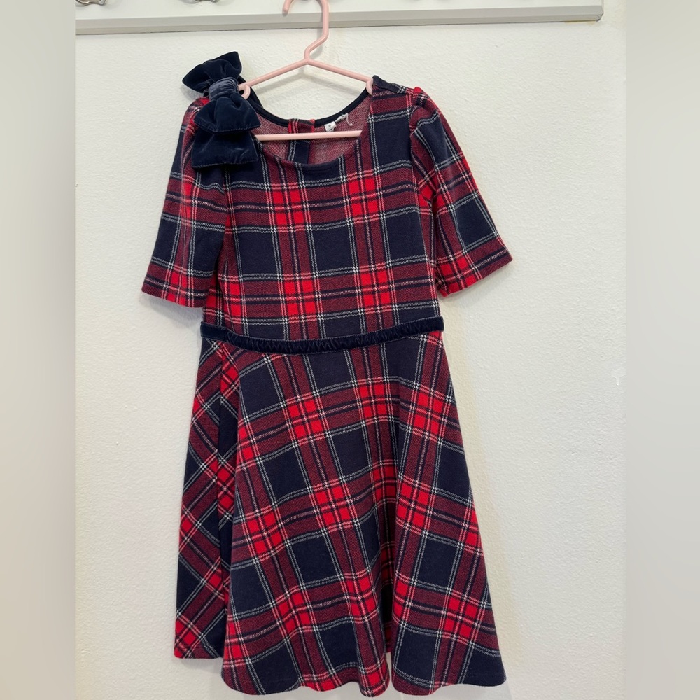 Janie and Jack plaid jacquard dress Girl size 8